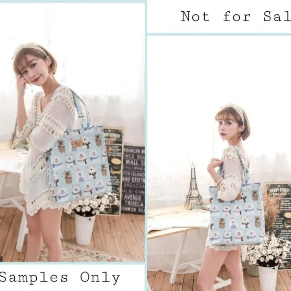 Waterproof Bichon Large Tote Shoulder Bag Travel Purse - Picture 6 of 12